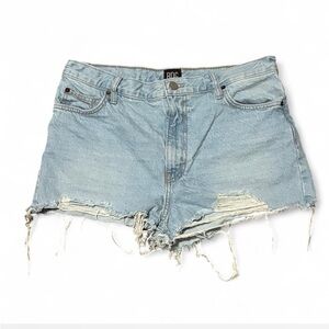 BDG Light Blue Ripped Jean Shorts